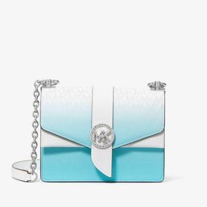 Micheal Kors Greenwich Small Ombré Logo Crossbody Bag